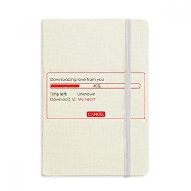 Imagem de Caderno de anotações "Faça o download do seu amor" oficial de tecido rígido diário clássico