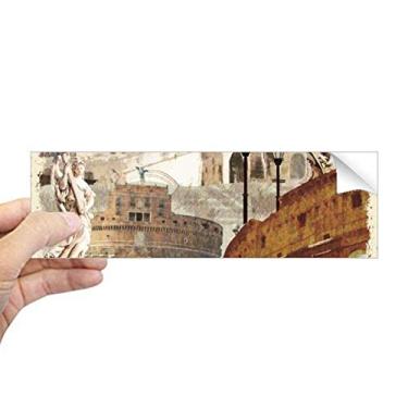 Imagem de DIYthinker Adesivo retangular de paisagem nacional de Roma da Itália para notebook, janela
