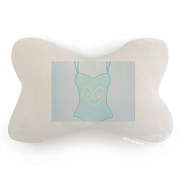 Imagem de DIYthinker Ilustração azul roupa de banho acabamento de carro almofada almofada para apoio de cabeça