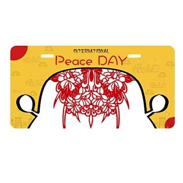 Imagem de DIYthinker Borboleta de pipa chinesa vermelha para placa de carro Decoração Dia da Paz