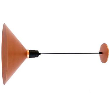 Imagem de Pendente Chapéu Emalustres Grande Cobre/Preto