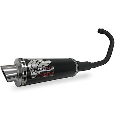 Imagem de Escapamento Coyote Modelo START Mini-Sport Alumínio - Fazer FZ 15 ano 2023 em Diante - Preto/Cromado