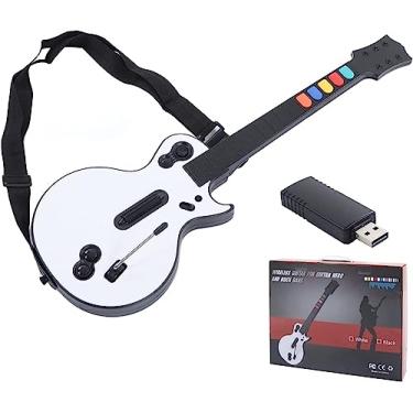 Imagem de Guitar Game Controller, 2.4g Guitar Simulator for Play Station 3 and Pc, Remote Controller for Guitar Hero and Rock Band 2(White)