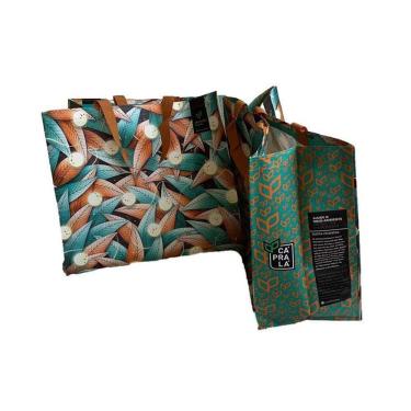 Imagem de Sacola De Ráfia Retornável Vicentini 40X45X22Cm Pacote C/10