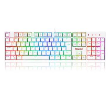 Imagem de Teclado Mecânico Sem Fio Surara Pro Rgb Branco Switch Red Pt
