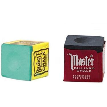 Imagem de 1 Giz Preto Master 1 Giz Triangle Verde Para Taco Sinuca