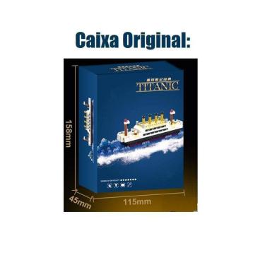 Imagem de Blocos De Montar Navio Titanic 350 Peças Com Caixa