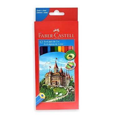Imagem de Lápis de Cor Sextavado, Faber-Castell, Ecolápis, 12 Cores