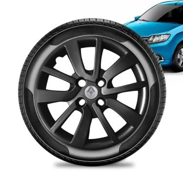 Imagem de Calota Renault Sandero aro 14 2014 a 20 Preta Brilhant Prata