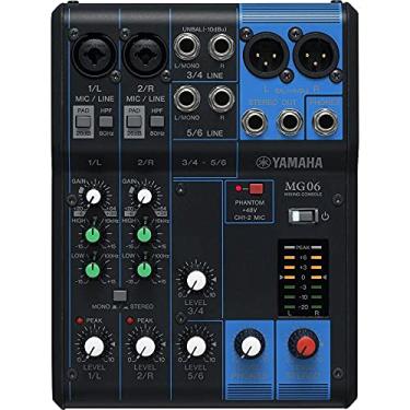 Imagem de Mesa de Som Yamaha MG06 com 6 canais - 2 Entradas de Microfone