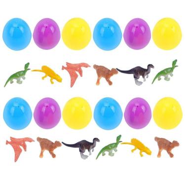 Imagem de 12 Set Páscoa Surpresa Ovo E Dinossauro Toy Crianças Criativas Para