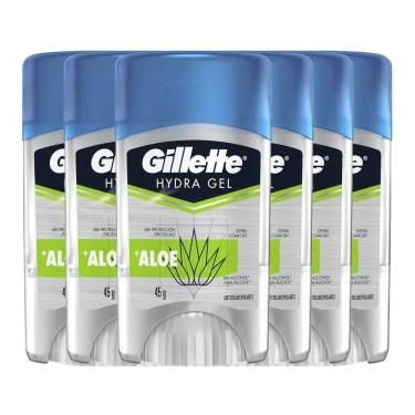 Imagem de Kit Desodorante Gel Antitranspirante Gillette Hydra Gel Aloe 45g - 6 Unidades