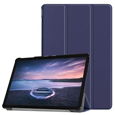 Imagem de Capa protetora para tablet Para Samsung Galaxy Tab S4 10,5 polegadas T830 / T835. Estar comprimido de caixa de comprimido PC Difícil Coverwith Trifold & Auto Wakesleep (Color : Blue)