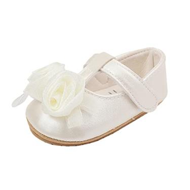 Imagem de Sandália infantil com flores fofas e iluminadas, sapatos únicos, sapatos de princesa, tamanho 12, Cáqui, 0-6 Months Infant