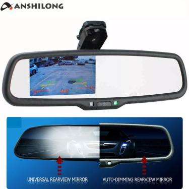Imagem de ANSHILONG-Espelho retrovisor com escurecimento automático  monitor de carro  suporte especial