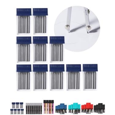 Imagem de Mr. Pen - Chumbo de bússola, 100 unidades, 2 mm, refil de bússola para geometria, chumbo para desenho, resistente a quebra