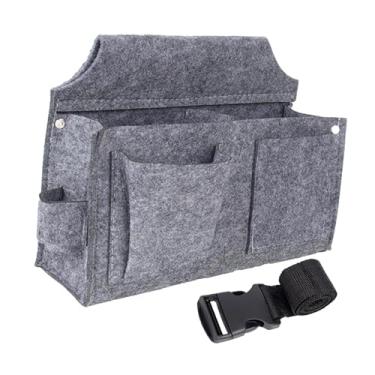 Imagem de Generic Cinto de ferramentas de carpinteiro, bolsa ajustável, de trabalho, organizador de ferramentas, bolsa para carpintaria, faz-tudo, cinza L