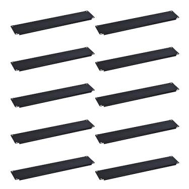 Imagem de RackPath 2U Espaçador de painel de montagem em rack em branco (pacote com 10) para gabinete de rack de servidor de 48 cm ou gabinete de rede