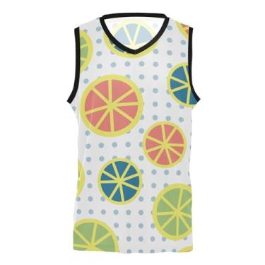 Imagem de KLL Camiseta de basquete colorida com flores pintadas redondas para treino de basquete durável edição urbana para adultos, Flor redonda manchada moderna colorida, 3G