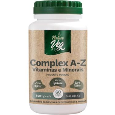 Imagem de Complex A-Z Vitaminas e Minerais (Produto Vegano) 60 Cápsulas 500mg