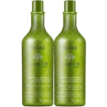 Imagem de Inoar Kit Shampoo E Condicionador Argan Oil Hidratante 1L Pack Of 2