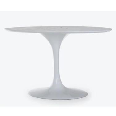 Imagem de Base De Mesa De Jantar Saarinen Oval Para Tampo De 160x90 Até 244x122 Cm Branca Cor Branco