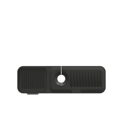 Imagem de Tapete de torneira de silicone para banheiro de cozinhaDesign inclinado de 4 bicos para fácil drenagem, design dobrável de 90 °, acomoda uma variedade de pias /1097 ( Color : Black , Size : 17.8 X 5.5