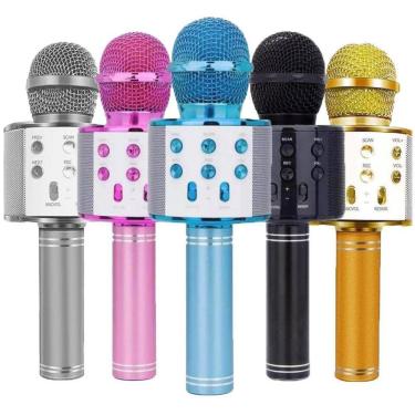 Imagem de Microfone Karaoke Sem Fio Microfone Bluetooth Preto