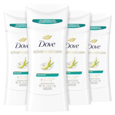 Imagem de Dove Desodorante antitranspirante Advanced Care em bastão rejuvenescedor de 4 unidades para ajudar a reparar a barreira da pele após o barbear, aumentando os níveis de ceramida da pele, controle de