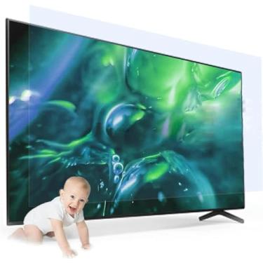 Imagem de Protetor de tela para TV com luz azul para filtro de monitor de filme antirreflexo de 32-75 polegadas, alivia a tensão ocular e proteção dos olhos para LCD, LED, Sony, Samsung, Hisense, LG, 47 polegadas (1044 * 590)