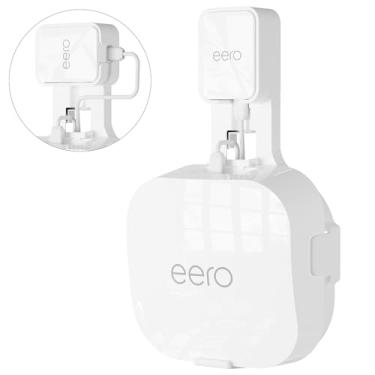 Imagem de Relassy Suporte de parede para eero Pro 6e/Pro 6, suporte de parede compatível com roteador extensor de sistema Wi-Fi eero Pro 6e/Pro 6 Mesh (1 unidade), sem fios bagunçados, economia de espaço