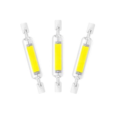 Imagem de Lâmpada LED 78 mm 10W R7S 100W equivalente a halogênio J-Type 10W 120V R7S base 6000K branco frio J tipo T3 lâmpadas de inundação de extremidade dupla ângulo de feixe 360° Luzes de paisagem, pacote