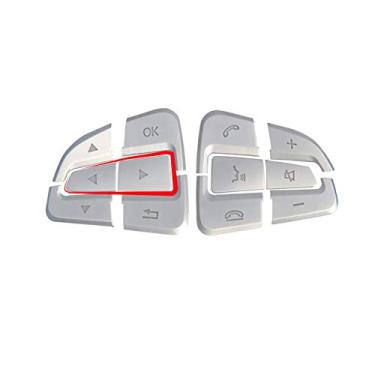 Imagem de Angelguoguo Adesivo de capa de acabamento de botões de volante de carro para Mercedes Benz A B CLA GLA GLE (opção B)