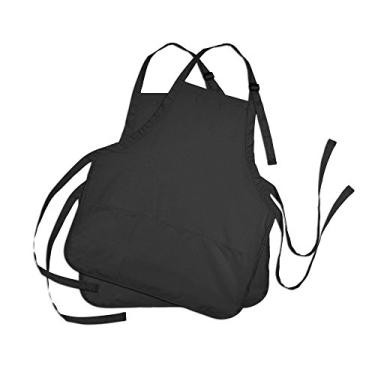 Imagem de Avental de cozinha DALIX Avental Comercial Restaurante Casa Babador Poliéster de Algodão (3 Bolsos), Preto, Regular, 2
