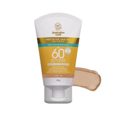 Imagem de AUSTRALIAN GOLD PROTETOR SOLAR FACIAL COM COR GEL CREME COR 02 FPS 60 40G