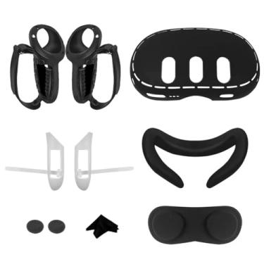 Imagem de Conjunto de capa de silicone 10 em 1 compatível com Meta Quest 3, VR Shell Cover Controller Grip Cover Lens Cover Face Cover Rocker Cap para Quest 3 VR Headset/934