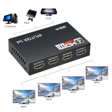 Imagem de Splitter Hdmi 14 Versão 2.0 Full Hd 2160P Sinal Duplicado Tv Monitores