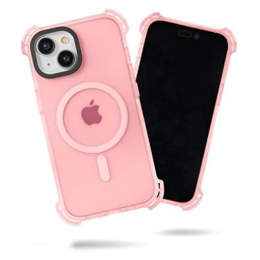 Imagem de SteepLab Capa Bubble Wrap para iPhone 14 (tela de 6,1 polegadas, 2022) - A capa superprotetora com cantos de ar e compatível com MagSafe (nuvem rosa)