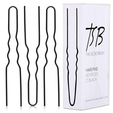 Imagem de TSB NUSA Nº 2 Conjunto de alfinetes de cabelo pretos flexíveis de 127 a 5 cm, estilo vintage, fixação forte, design confortável e elegante - pontas polidas à mão - Ideal para especialistas em beleza e