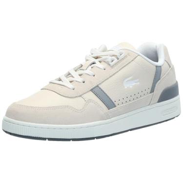 Imagem de Lacoste Tênis masculino T-Clip, Off WHT/Gry, 42, Off Wht/Gry, 41