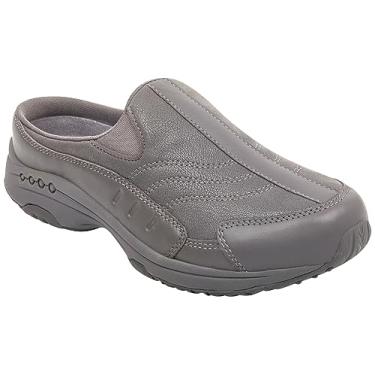 Imagem de Easy Spirit Tamancos femininos de couro Traveltime, Cinza, 7.5 X-Wide