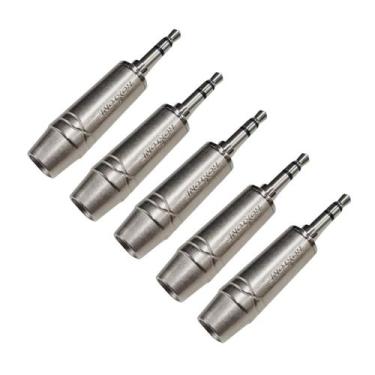 Imagem de Kit 5 Plug P2 Macho Estéreo Prof Para Celular Mesmo Com Capa - Roxtone