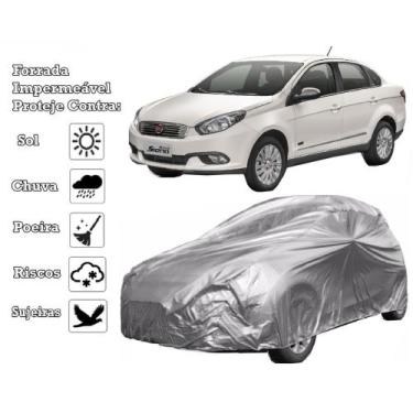 Imagem de Capa Cobrir Carro Fiat Siena Forrada e 100% Impermeável - lobetriz