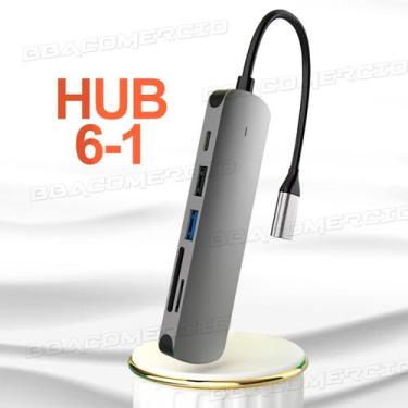 Imagem de Hub Adaptador Dockstation Thunderbolt3 Usb Com Hdmi 6x1