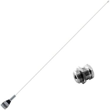 Imagem de Antena Móvel Aço Inox Estética Enfeite Decorativa 1,50 Metros + Parafu