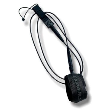 Imagem de Leash Prancha de Surf Super Prime 5mm Expans Duplo Distorcedor Injetado Strep Super Premium 5mm Shortboard Cordinha duplo girador injetado (Preto)