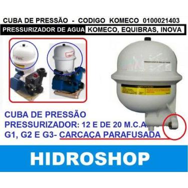 Imagem de Cuba de Pressão Pressurizador Tp 820 Tp825 Komeco Equibras Inova Model