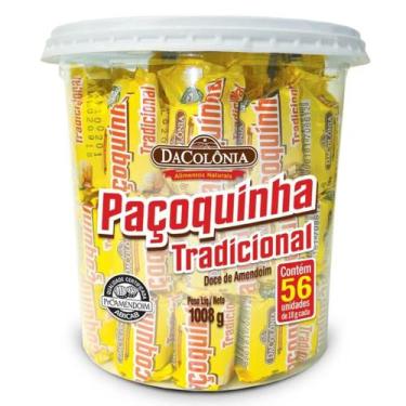 Imagem de Paçoquinha Tradicional Dacolônia Pote 1008g 56 Unidades Paçoca