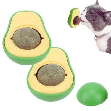 Imagem de Abacate De Brinquedo Premium Para Gatos + Catnip Erva Gato Natural + bola de lamber