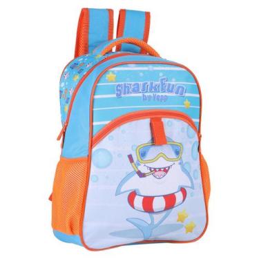 Imagem de Mochila Costas Escolar Grande Meninos Tubarão - Yepp, Azul